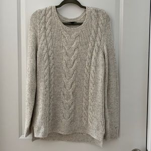 Tommy Hilfiger Grey Crew Neck Cable Knit Sweater